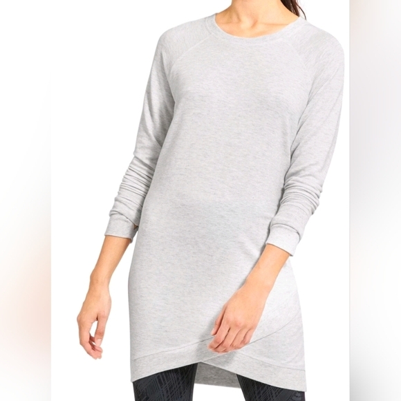 Athleta Dresses & Skirts - Athleta Criss Cross Dress, Light Heather Grey  SIZE XS